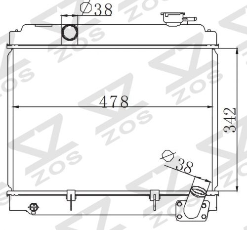TATA Mahindaze jeep MT radiator