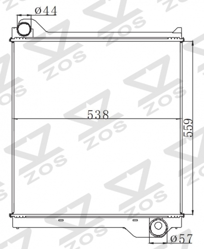 TATA big 1613 MT radiator