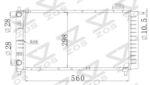 DAEWOO CHERRY 4CYLINDER MT radiator