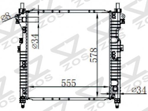 DAEWOO SSANG YONG ACTYON2.0 XD1 05-MT radiator