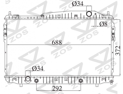 DAEWOO EPICA 1.8 2.0 2.5 16V 24V 2000-2006 AT radiator