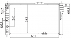DAEWOO CIELO/NEXIA 1.5 1994-2000 AT radiator