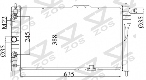 DAEWOO CIELO/NEXIA 1.5 1994-2000 AT radiator