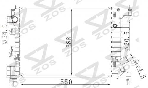 DAEWOO Chevrolet AVEO(T300)11- 2011- MT radiator