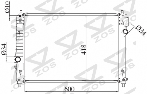DAEWOO KALOS-AVEO 1.4-1.6' 2009-2010 MT radiator