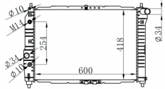 DAEWOO AVEO KALOS 13- AT radiator