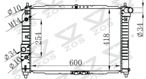DAEWOO AVEO KALOS 13- AT radiator