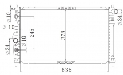 DAEWOO LANOS 1.3-1.5-1.6 1997-2002 AT radiator