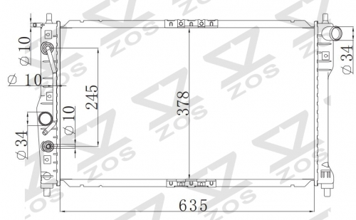 DAEWOO LANOS 1.3-1.5-1.6 1997-2002 AT radiator