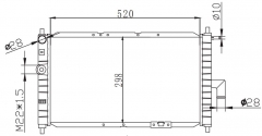 DAEWOO CHERRY 3CYLINDER MT radiator