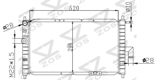 DAEWOO CHERRY 3CYLINDER MT radiator