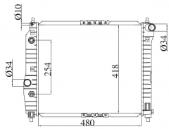 DAEWOO AVEO KALOS 1.2-1.4 2003-2006 AT radiator