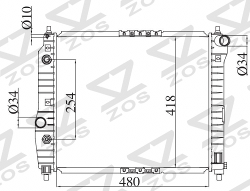 DAEWOO AVEO KALOS 1.2-1.4 2003-2006 AT radiator