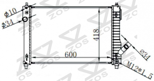 DAEWOO KALOS AVEO 09-10 MT radiator