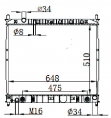 DAEWOO SSANG REXTON(D)2.7 03-04 AT radiator