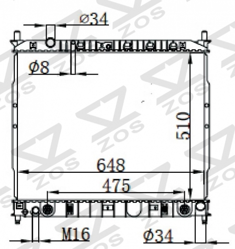 DAEWOO SSANG REXTON(D)2.7 03-04 AT radiator