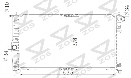 DAEWOO LANOS 1.3 1.5 1.6 A13 A15 A16SMAS 1997-2000 MT radiator