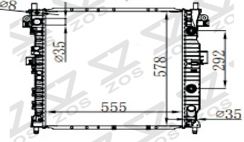 DAEWOO SSANG YONG ACTYON 2.0 Xd1 05-AT radiator