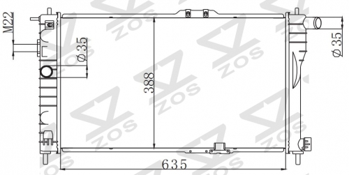 DAEWOO CIELO 1.5i16V’94 1994 MT radiator