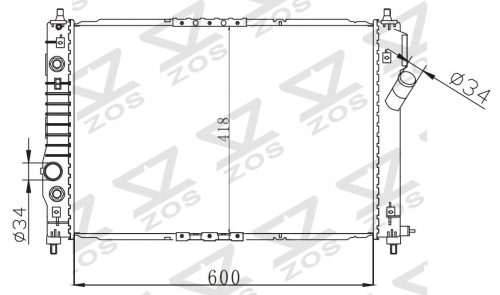 DAEWOO AVEOKalos 09 1.4-1.6ATCHEVGCOT/GMCDAWOO GM 2009-2010 AT radiator