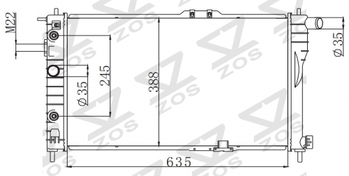 DAEWOO CIELO 1.5i16V’94 1994 AT radiator