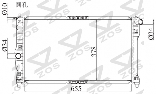 DAEWOO LEGANZA 2. 16V 1997-2000 MT radiator
