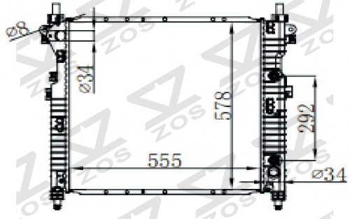 DAEWOO SSANG YONG ACTYON2.0 XD1 05-AT radiator