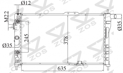 DAEWOO ESPERO 1.5 1.8 2.0 1994-1997 AT radiator
