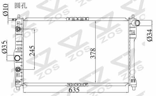 DAEWOO LANOS 1.3 1.5 1.6 A13 A15 A16SMAS 1997-2000 AT radiator