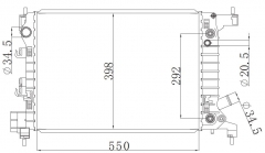 DAEWOO Chevrolet AVEO(T300)11- 2011- AT radiator