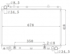 DAEWOO MUSSO(FJ) 2.9 D/SSANG YONG MUSSO 2.9 D 95- ATradiator