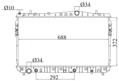 DAEWOO REZZO/LACETTI/ EXCELLE 1.6 1.8 16V 2000-2004 AT radiator