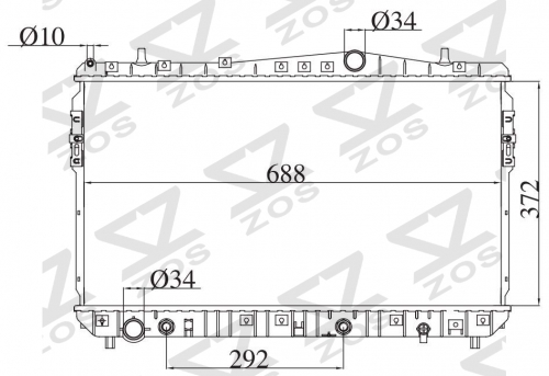DAEWOO REZZO/LACETTI/ EXCELLE 1.6 1.8 16V 2000-2004 AT radiator