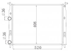 FIAT PALIO (178BX) 1.6 16V' 1996- MT radiator
