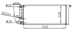FIAT AUTOBIANCHI Y10 1.0 85- MT radiator