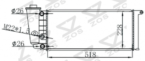 FIAT AUTOBIANCHI Y10 1.0 85- MT radiator