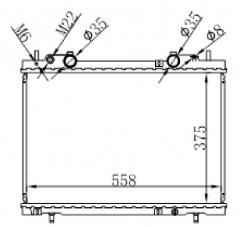 FIAT MEREA 2.0I 20V 96- MT radiator