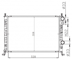 FIAT 00-02 MT radiator