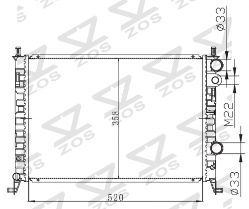 FIAT 00-02 MT radiator