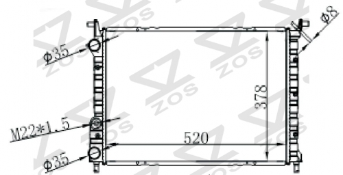 FIAT PALIO WEEKEND 96- 1.7 MT radiator