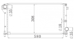 FIAT PANDA 1.3 MJTD D 188 A9.000' 2003- MT radiator