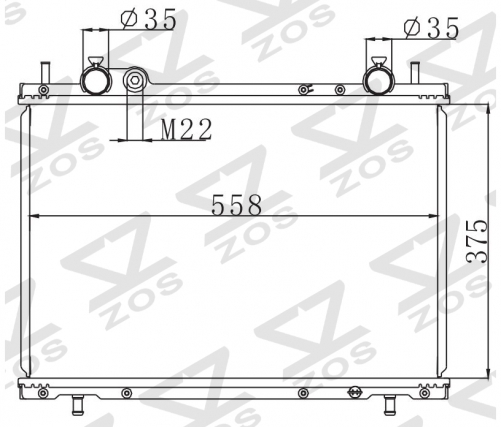 FIAT BRAVA/BRAVO 1.9TD/1.9JTD（AGT）1995-2001 MT radiator