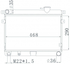 FIAT 131 1.3/1.4/1.6/2.0 77- radiator