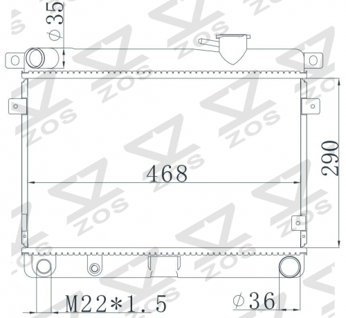 FIAT 131 1.3/1.4/1.6/2.0 77- radiator