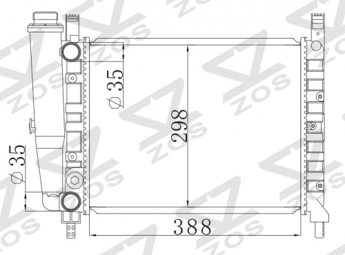FIAT UNO 55 1983-1985 MT radiator