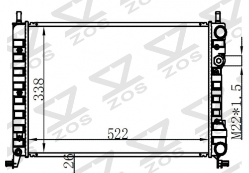 FIAT PALIO 1.2i/1.4i/1.6i 1996 MT radiator