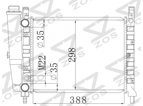FIAT UNO (146) 55-1.1 83- MT radiator