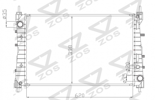 FIAT LINEA 1.3D 2007- MT radiator
