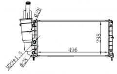 FIAT PUNTO I (176) 60- 1.2 SPI 93-MT radiator