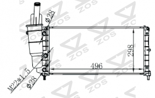 FIAT PUNTO I (176) 60- 1.2 SPI 93-MT radiator